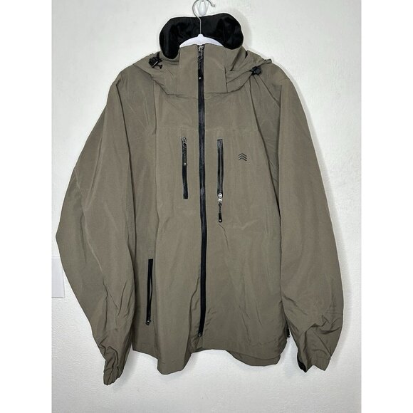 Solaris Softshell Multi-Climate Windbreaker Rain Jacket Green Men's Size Large - Picture 1 of 10
